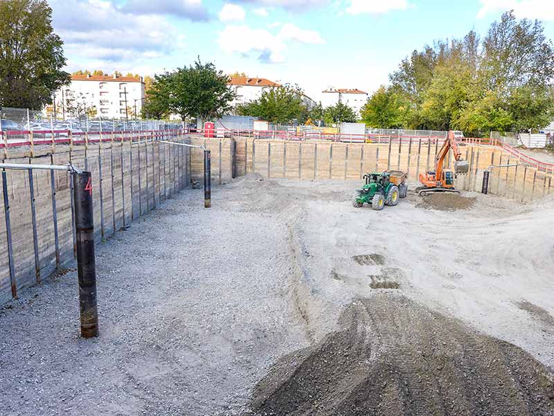 Rabattement de nappe paroi berlinoise bois