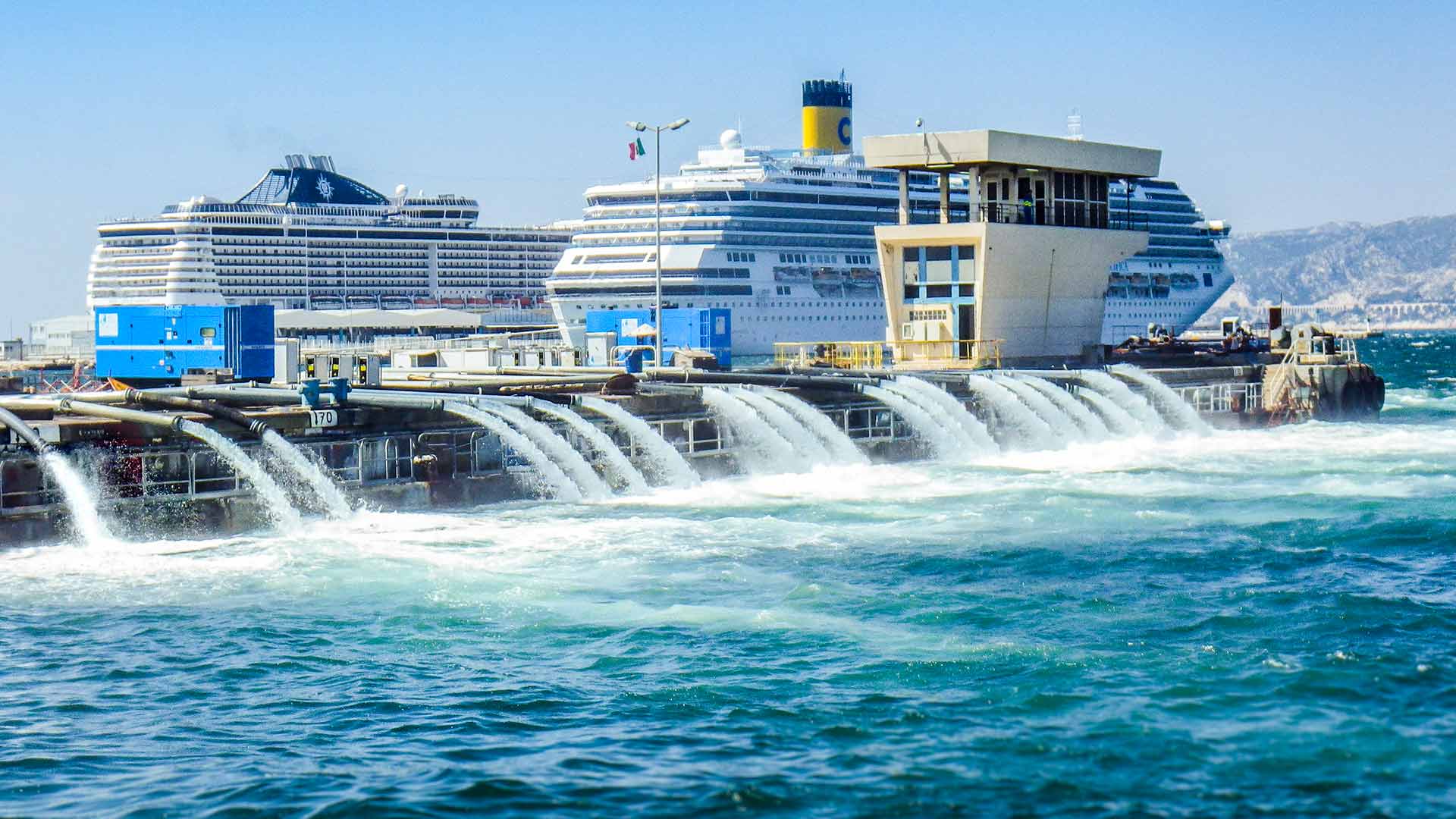 Vidange de la forme 8 du port autonome de Marseille