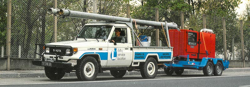 1992 pickup avec pompe et groupe électrogène