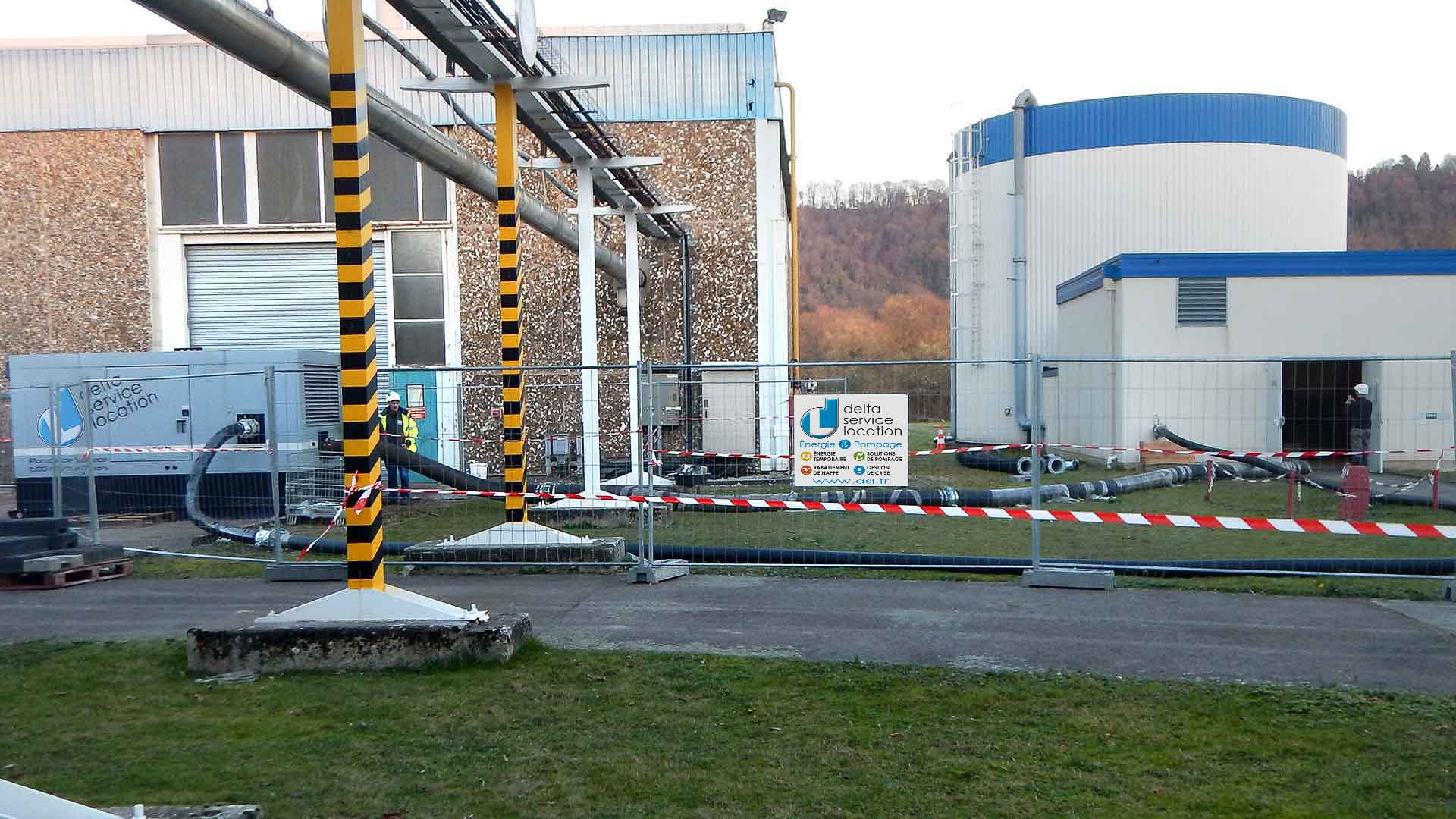 Pompe industrielle GIES installée sur site