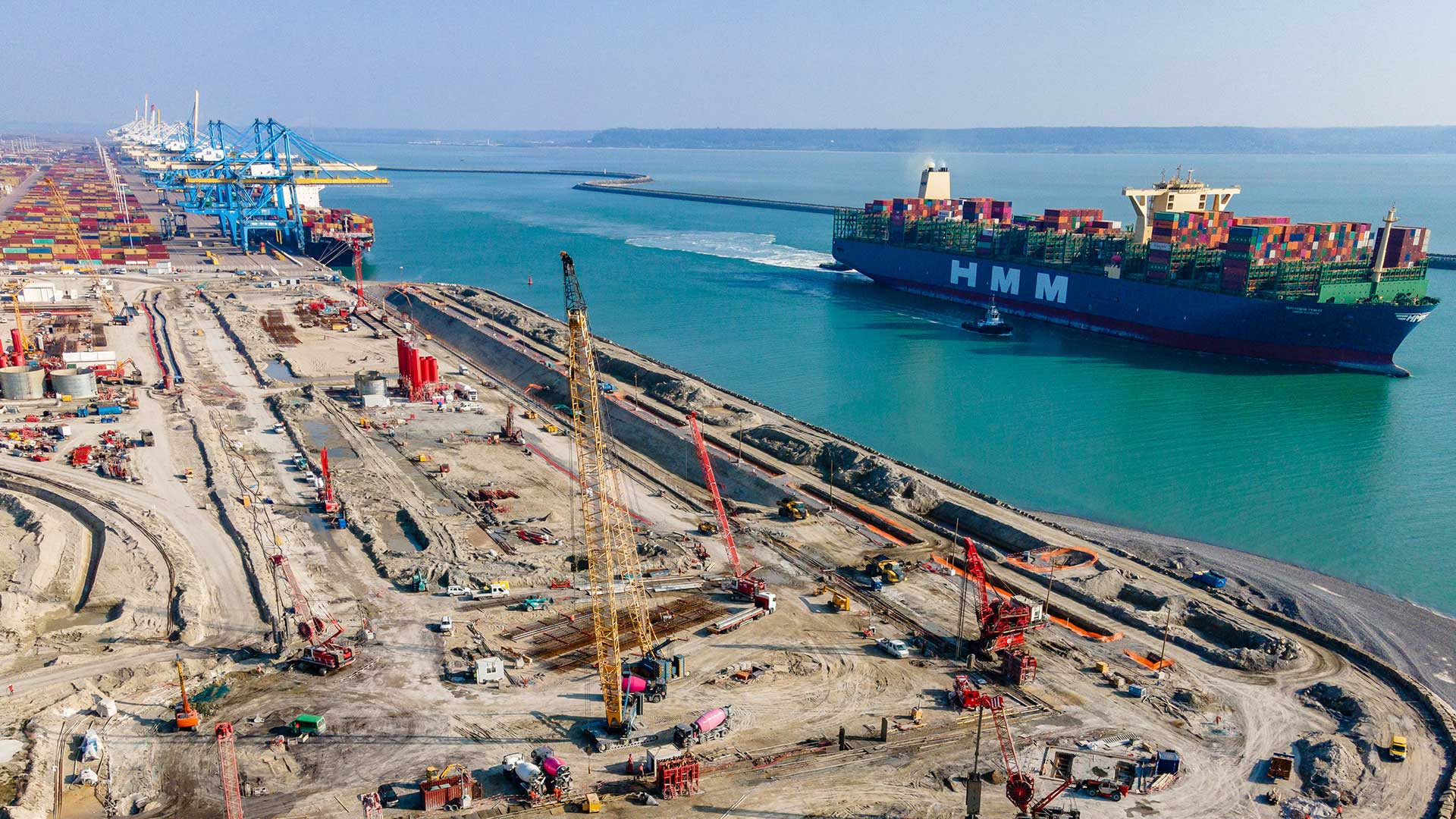 Chantier du quai du port du havre