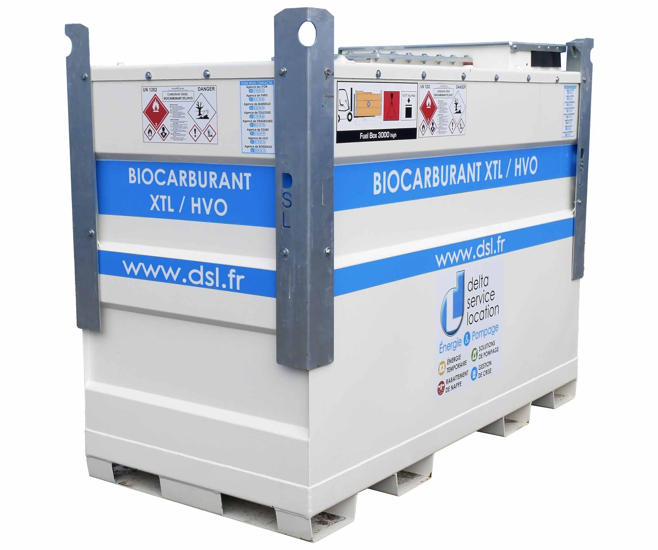 Cuve biocarburant XTL / HVO 3 000 L